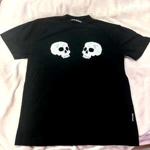Palm Angels T-shirt Authentic Black Skulls